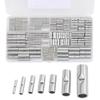 300Pcs NonInsulated Butt Connectors Butt Terminals Electrical Wire Connectors Tinned Copper Crimp Splices Cable Ferrules