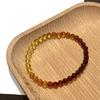 Natural Gradient Amber Round Bead Bracelet 5.3×5.3mm 18cm, Mixed Blood Amber & Golden Amber Elastic Stack Bracelet