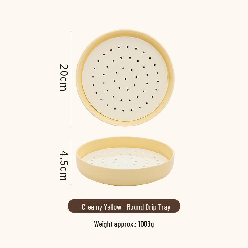 Nordic Ceramic Double-Layer Dumpling Draining Plate