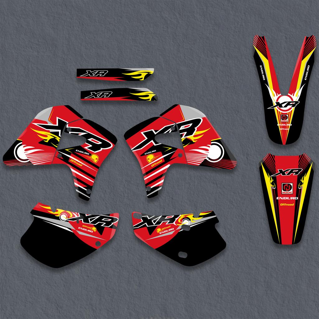 NICECNC For Honda XR 650R XR650R 2000-2009 2001 2002 2003 2004 2005 2006 Motorcycle Graphics Background Decal Sticker Customize