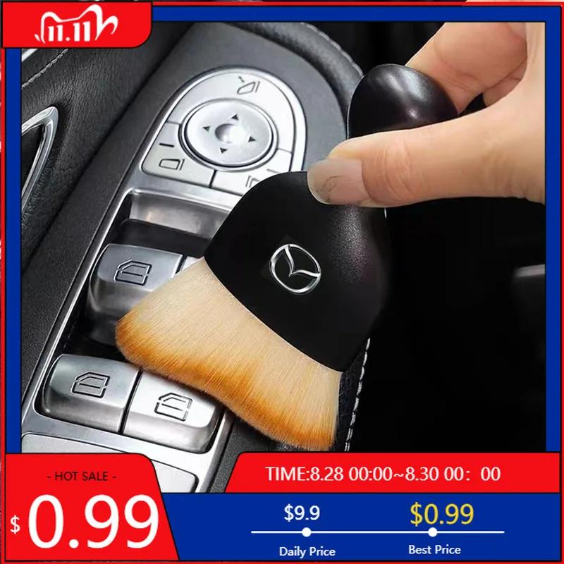 2025 Hot Car Cleaning Soft Brush with Casing Dusting Tool Car Accessories For Mazda MX3 2 CX3 CX9 5 3 6 CX5 MX5 Demio CX30 CX7 R