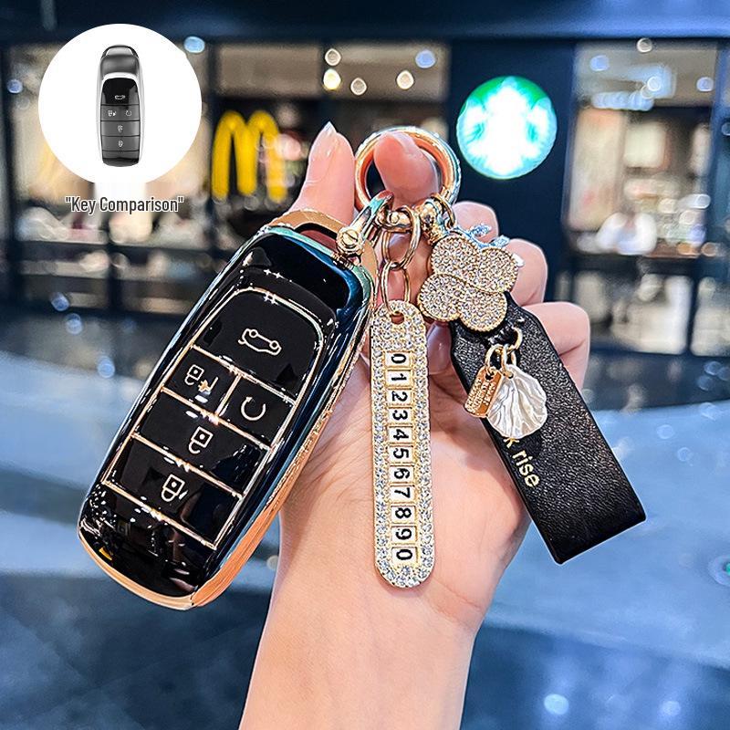 Key Cover for GAC AION Y, Trumpchi Plus, AION S, SMAX, Mei 580, and AION V - Elegant Design for Women