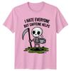 I Hate Everyone But Caffeine TShirt Skeleton Coffee Birthday Gift For Him Her