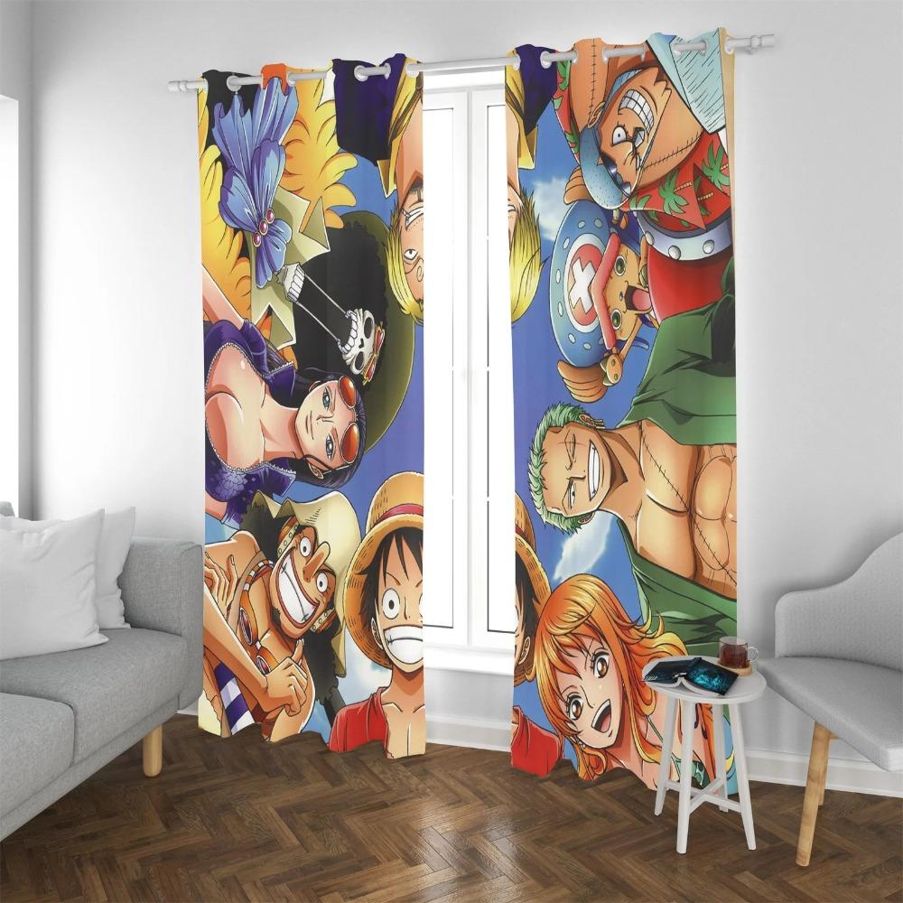 Fumetto One Piece Decorazione Casa Soggiorno Camera da Letto Tende Oscuranti Tende Per Gioco Accessori Cucina Regali di Natale