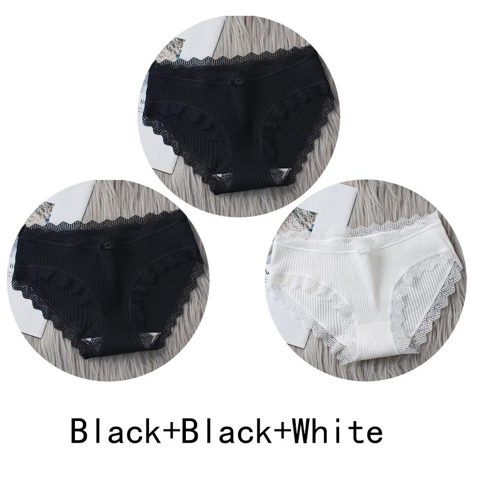 3PCS/lot Cotton Panties Women Comfortable Underwears Sexy Middle-Waisted Underpants Female Lingerie Big Size Ladies Briefs