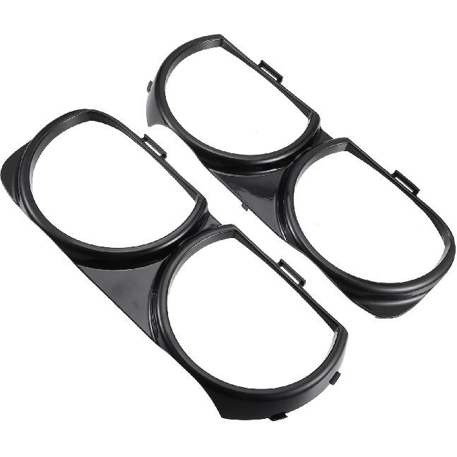 Motoforti Headlight Lamp Bezel Trim, for Dodge Challenger 2015-2022, 68259053AB/68259052A, Plastic, Black, 1 Pair