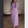 Women's 2024 Spring/Autumn Long-Sleeve Loose Casual Professional Dress
