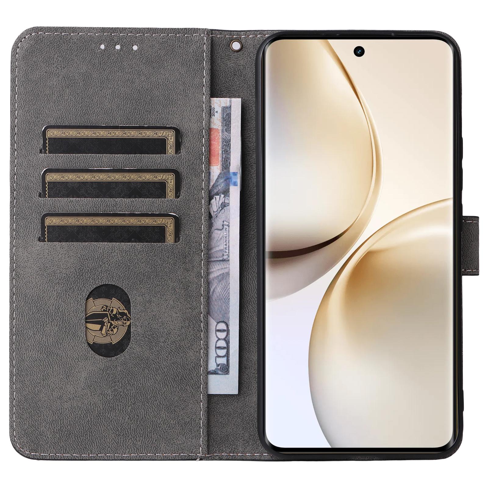 

For Realme 14 Pro+ 5G Case Wallet RFID Blocking PU Leather Cover Viewing Stand Purple