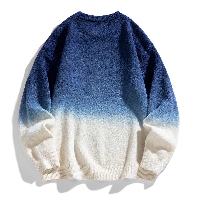 Pulover Tricotat cu Degrade Toamnă/Iarnă 2026 - Mânecă Lungă pentru Bărbați Stil Casual Trendy