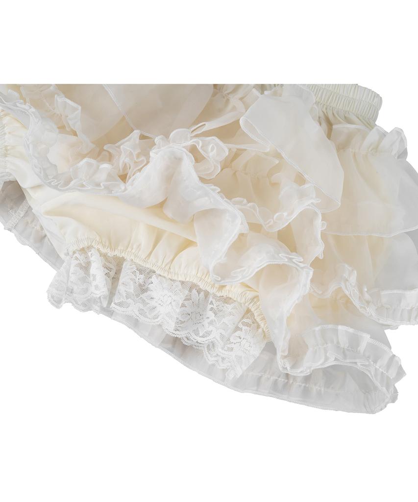 Rough Neck Tutu Pants Skirt Cream