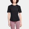 Under Armour Solid Logo Print Sports Fitness Crew Neck Breathable Quick-Dry Lightweight Short Sleeve T-Shirt Women Tops Black 1355583-001