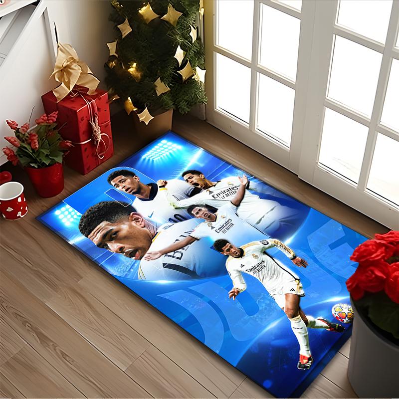 1pc Real Madrid Printed Chair Rug for Home Office Use, Living Room Kitchen Game Room Area Carpet