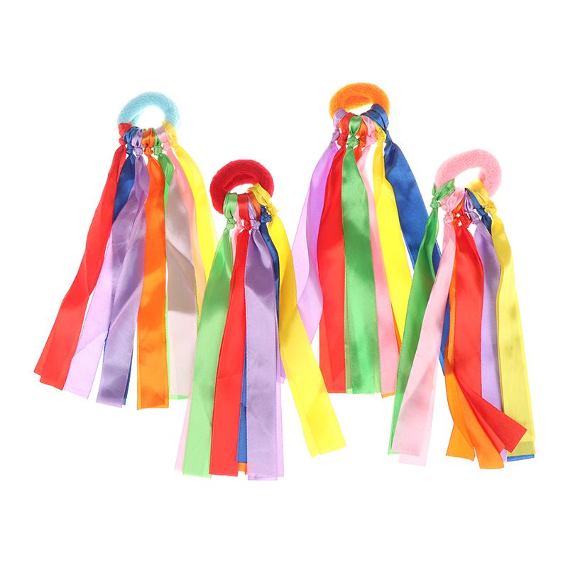 Children'S Wrist Ribbon Team Sports Pompom Cheerleading Big Match Pom Club Dance Props Elastic Bracelet With Elastic Rope