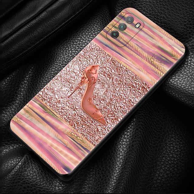 Pouzdro na telefon Xiaomi Poco X3 Nfc X3 M3 Pro X3 F3 Gt F1 kryt pro Mi 11t 10t Pro 9t 11 Note 10 Lite Civi Rose Pink Bling Pattern