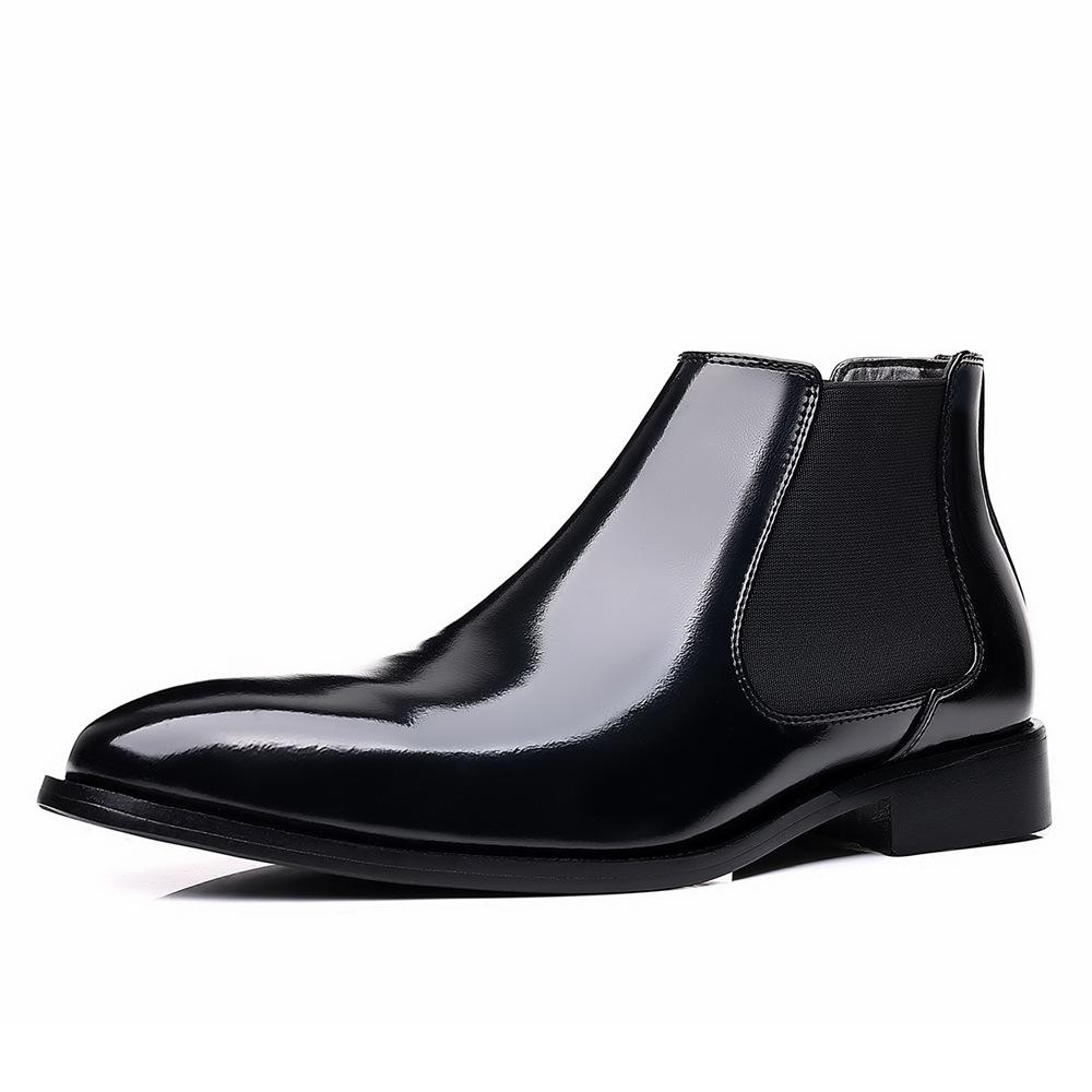 Classic Luxury Vintage Fashion Outdoor Men's High-Top Windproof Spring/Autumn Work Boots Men's Oversized Leather Boots Comfortable Shoes