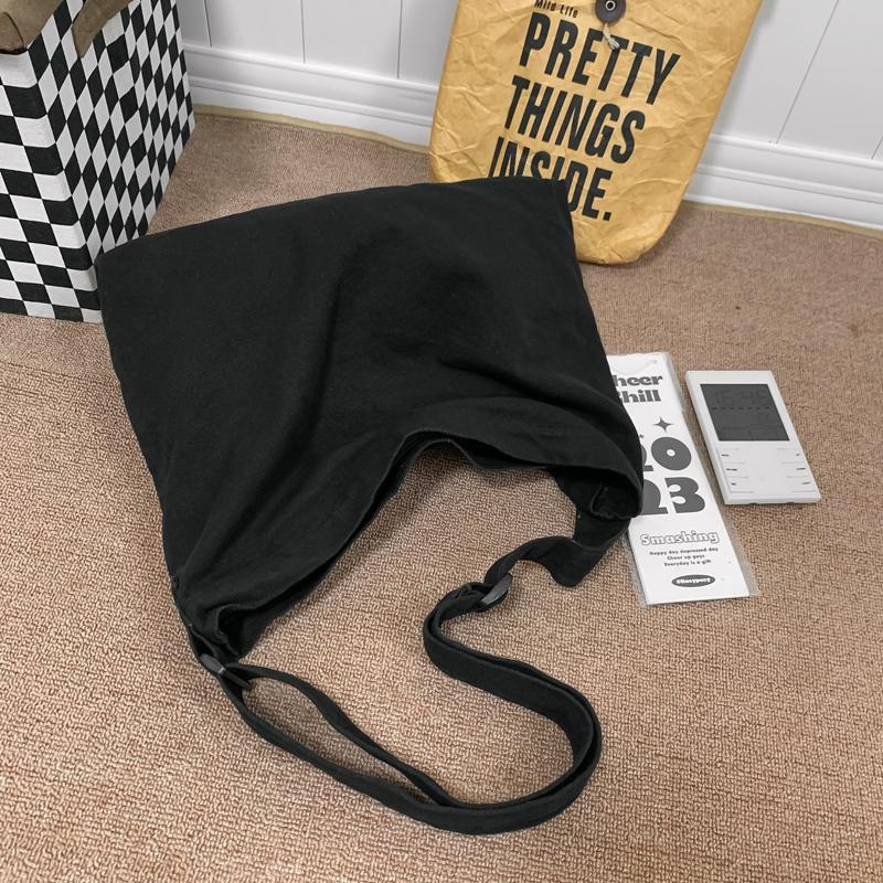 Studentka płócienna torba męska damska torba na ramię kampusowa torba na ramię w jednolitym kolorze