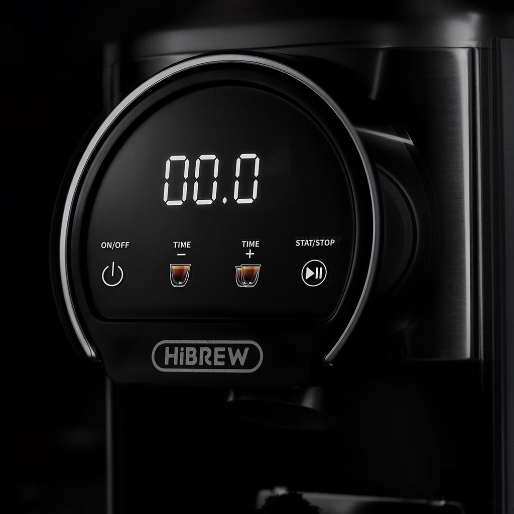 Electric Coffee Grinder Hibrew G3 Plus With 31 Grinding Settings, Smart Touchscreen, Stainless Steel Grinder, Silver