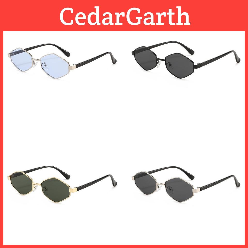 Stylish Hexagon Sunglasses With Metal Frame Uv400 Sun Protection For Outdoor Activities And Parties