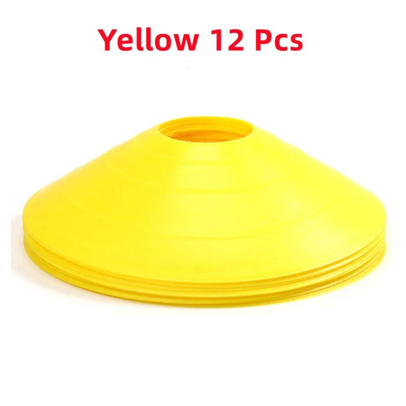 Conjunto de 12 Cones Equipamento de Treino de Futebol Brinquedo Para Criança Cones de Disco Profissional Obstáculos de Exercício de Agilidade Desvio Adereço de Treino Esportivo