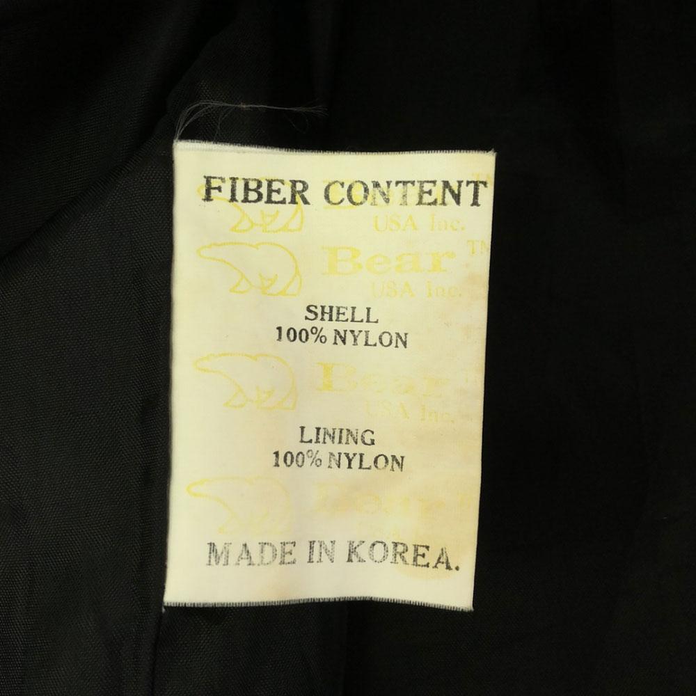 Bear 90s Back print Coach jacket Nylon jacket black Old Men's Used