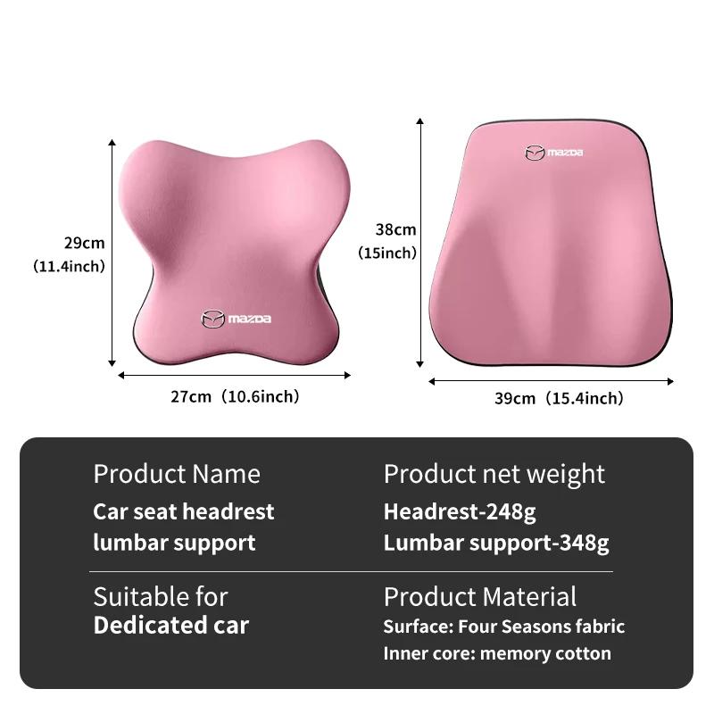 2025 Hot Car Headrest Lumbar Support Cushion Backrest Neck Pillow For Mazda Atenza Axela MX30 CX30 CX3 CX9 MX5 RX8 RX7