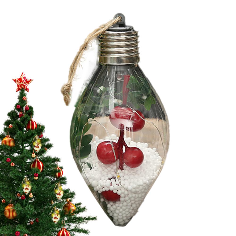 

Christmas Tree Balls 5.1 Inch Shatterproof Light Up Ball Decoration Christmas Tree Decorations Home Indoor Holiday Celebration 6.5x6.5x13cm