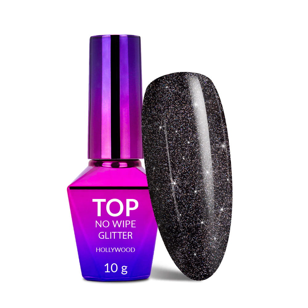 Top Led/Uv No Wipe Brokatowy Molly Nails Sparkle Top Star 10G