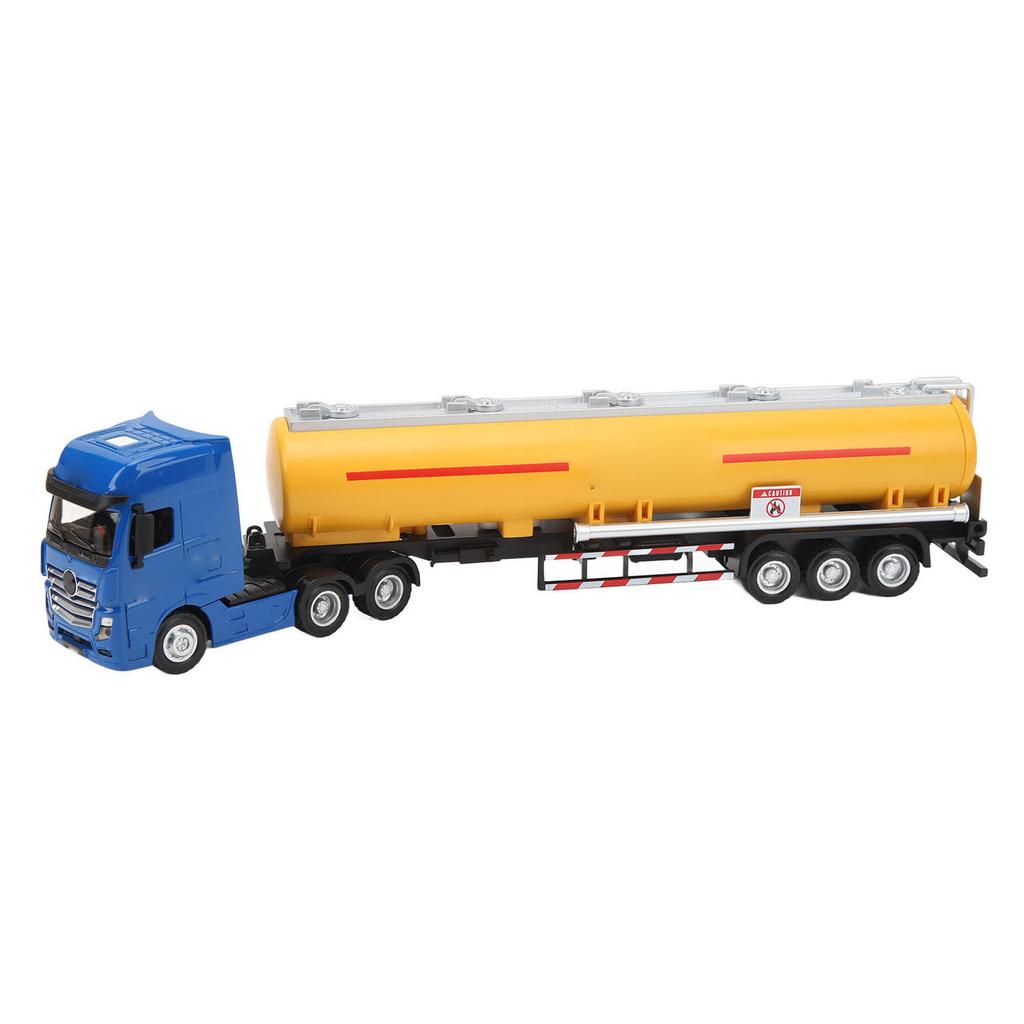 Oil Tanker Truck 1:50 Tractor Trailer Toy Transport Vehicles Truck Model Toys for Boys Gifts Yellow