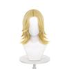Cosplay Anime Johnny Joestar Perruque Mi-longue Droite Blonde Cheveux Synthétiques Peluca Pour Festival Frieren Accessoires de Jeu de Rôle
