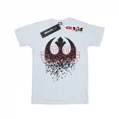 Camiseta de Algodão Feminina O Último Jedi Emblema Quebrado