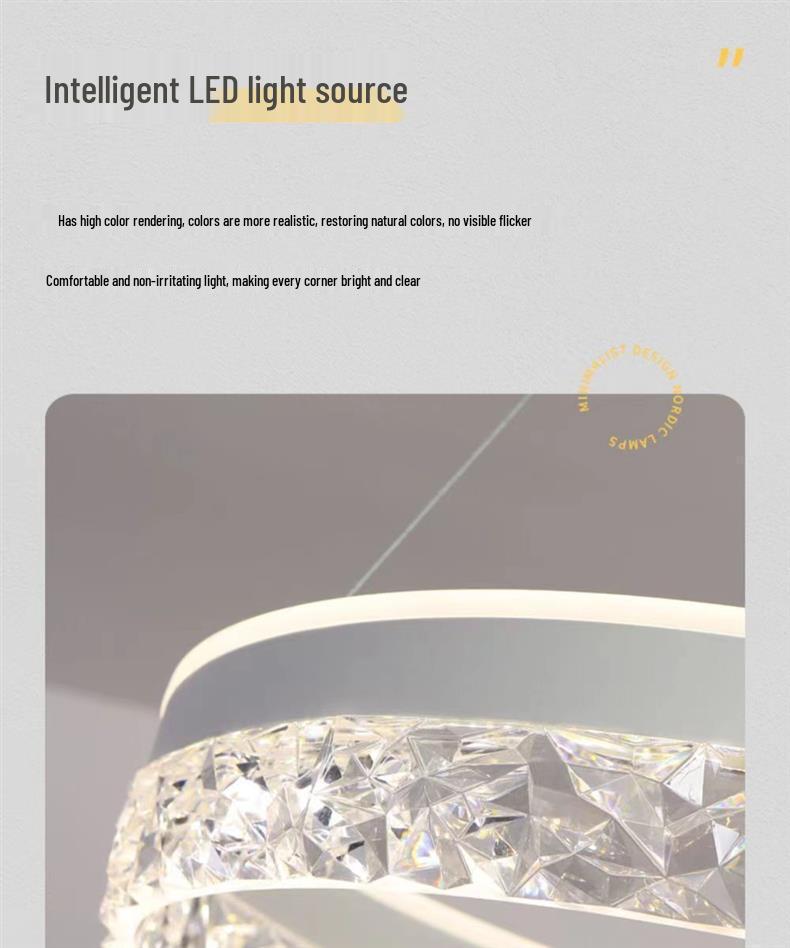 Nordic Modern Minimalist Ring Chandelier for Dining and Living Spaces