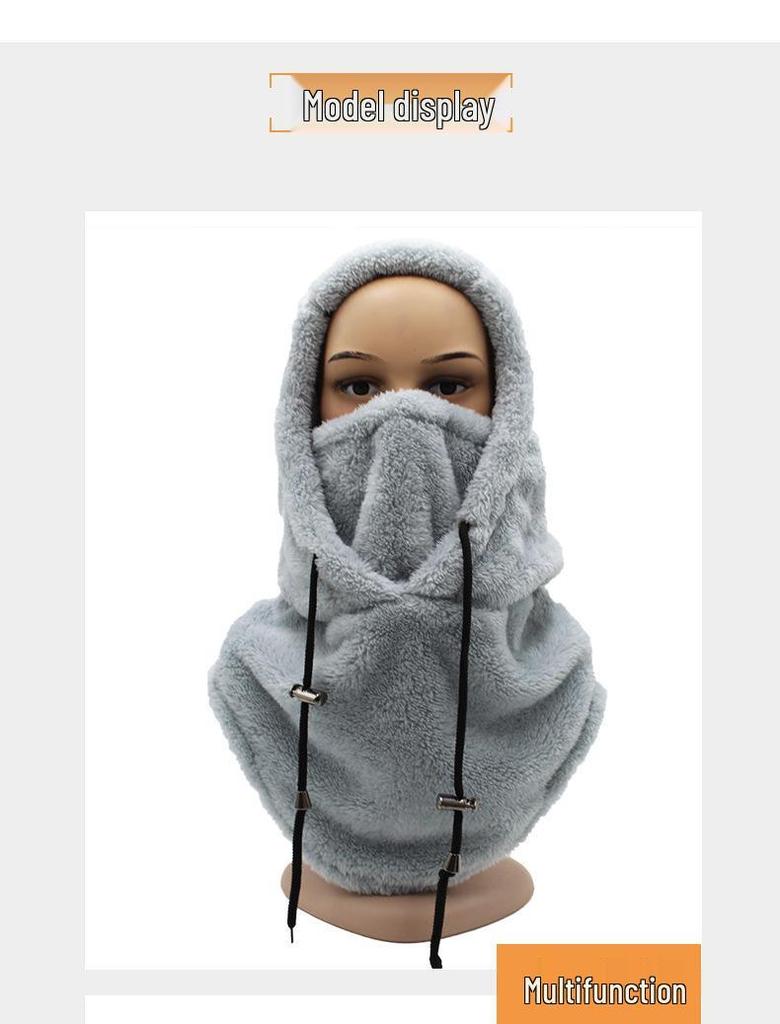 Winddichte Winter-Radmütze mit arktischem Fleece-Hals- und Gesichtswärmer