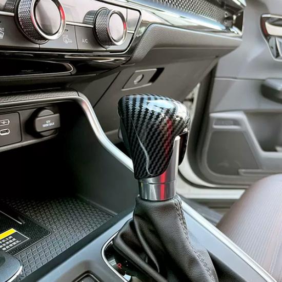 ABS Carbon fiber Gear Shift Knob Cover Trim For Honda HR-V HRV