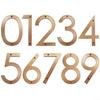 Floating House Number Gold Modern #0-9 Address Plaque