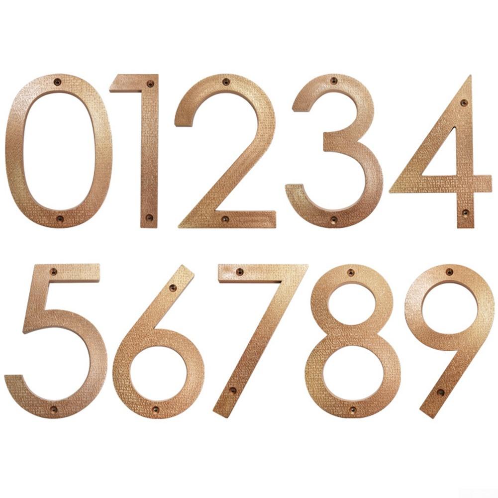 Floating House Number Gold Modern #0-9 Address Plaque