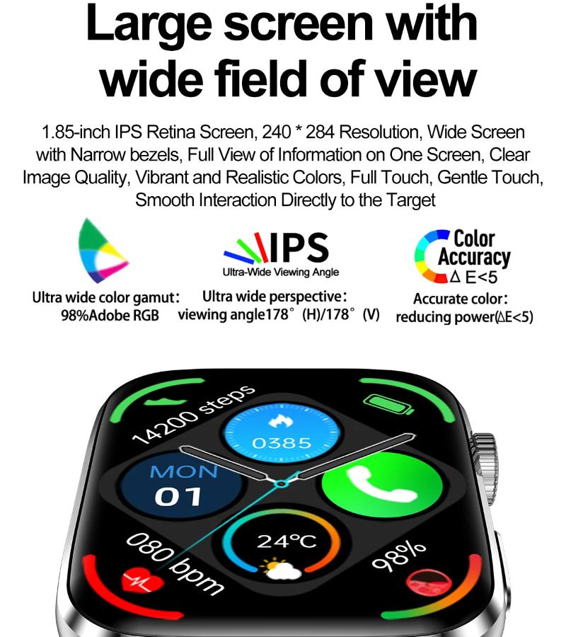 2025 Új Mikro Fizikai Vizsgálat Egészség Okosóra Férfi Sport Fitness Követő Pulzus Hőmérséklet NFC Bluetooth Hívás Okosórák