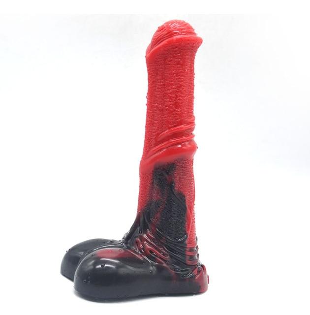 Animal Horse Big Dong Silicone  And Balls Dildo  Large Fantasy Dildos
