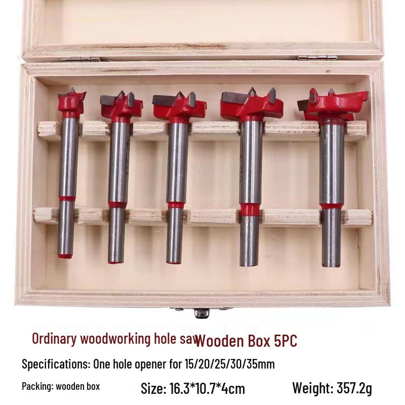 Woodworking Hole Saw & Positioning Bit Set for Hinge, Wood, Door, Gypsum & Plastic Panels.