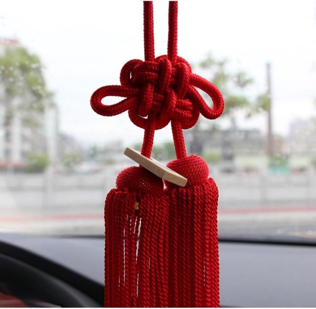 Riuuyyi Car Decorative Tassel Charm Junction Produce JP Pendant Rearview