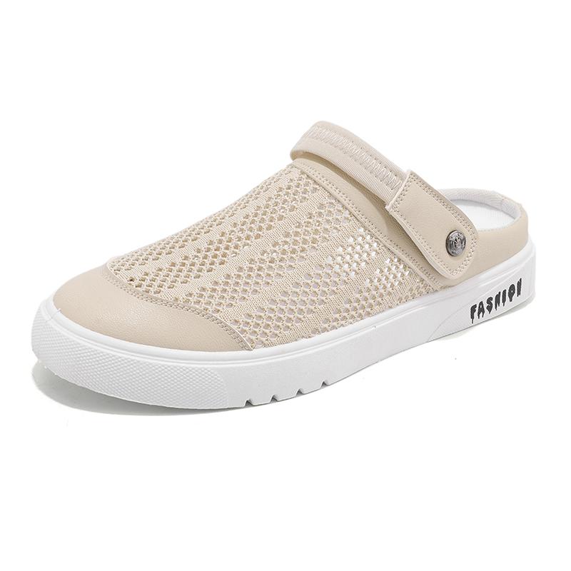 

Мужские сетчатые полуботинки, мюли, балетки, тапочки, летние лоферы без задника, тапочки, мужские шлепанцы, мужская повседневная обувь с открытой пяткой 39