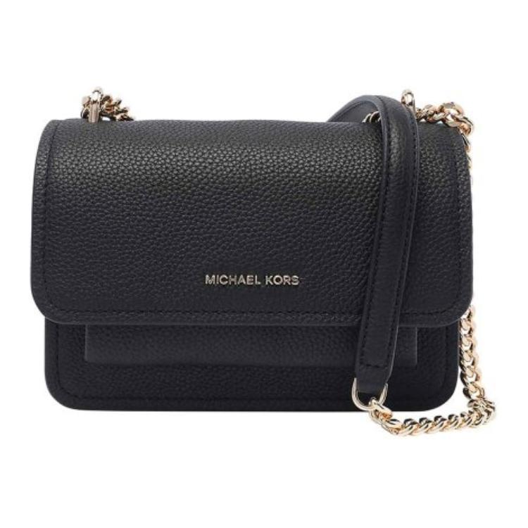 

Michael Kors Logo Magnetic Closure Pebbled Leather Crossbody Shoulder Bag Women bags Black 32T4GC7C1T-BLACK Basic Set (Bag+Dust Bag)