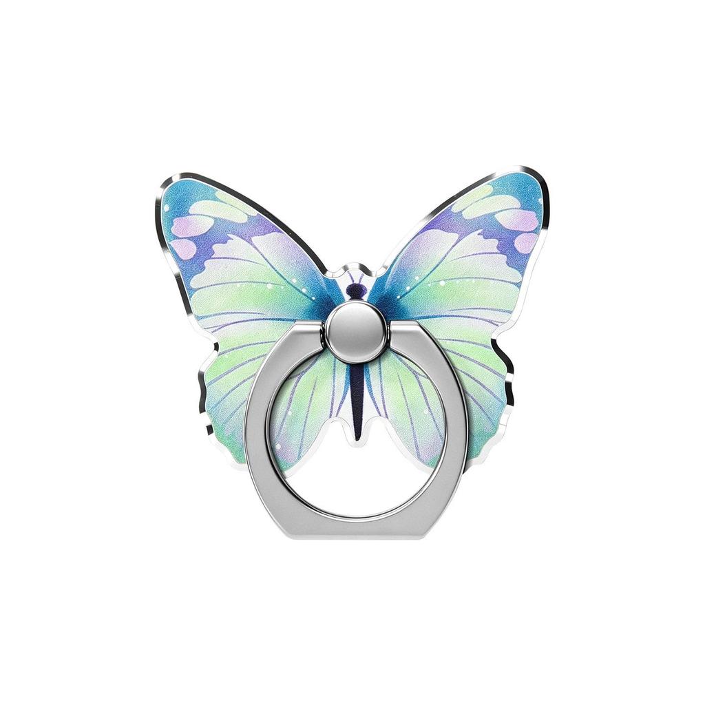 All-Metal Butterfly Ring Holder: Strong Adhesive Universal Phone Stand
