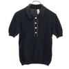 Made In Italy Cotton Short Sleeve Half Button Sweater Women Used