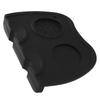 Coffee Tamper Mat Double Hole Anti Slip Corner Coffee Tamping Mat Tool for Home Kitchen Office Bar