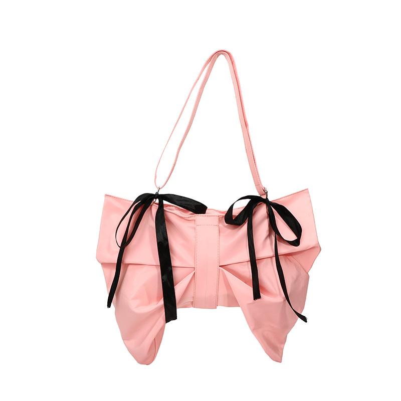 Cute Bow Small Bag 2025 New Mori Sweet Girl Fashion Niche Design Single Shoulder Underarm Bag Tide