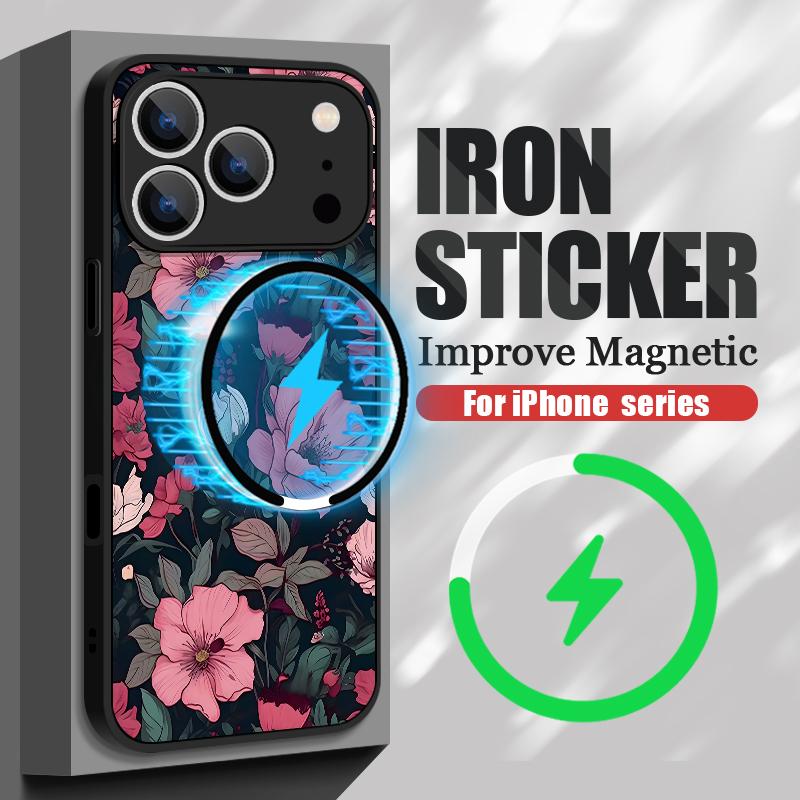 Ins Butterfly Flowers Case For iPhone 17 Pro Max Case iPhone 16 Pro Max 15 14 13 16E 17E Magnetic For Magsafe Hybrid Matte Cover
