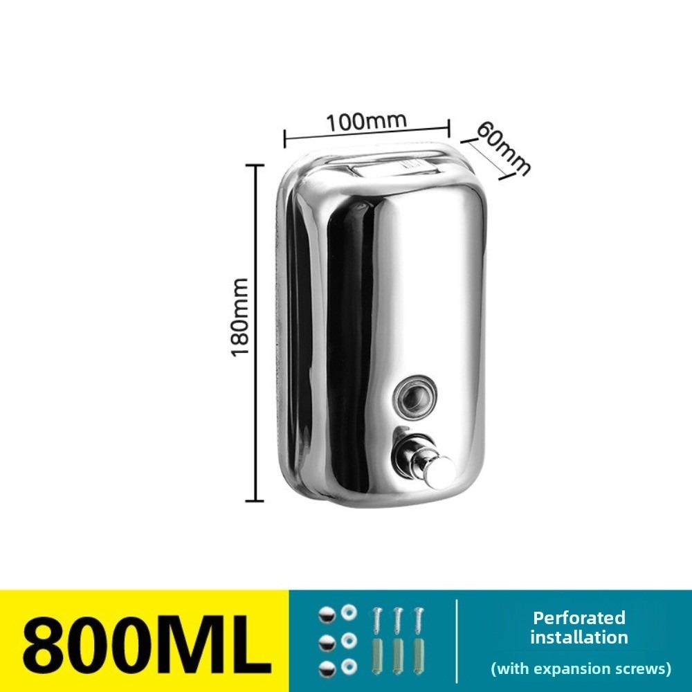 Stainless Steel Manual Soap Dispenser Refillable Hand Sanitizer Dispenser  Washroom