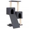 VidaXL Arbre à chat avec griffoirs en sisal Gris foncé 82 cm 171779
