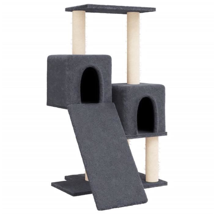 VidaXL Arbre à chat avec griffoirs en sisal Gris foncé 82 cm 171779