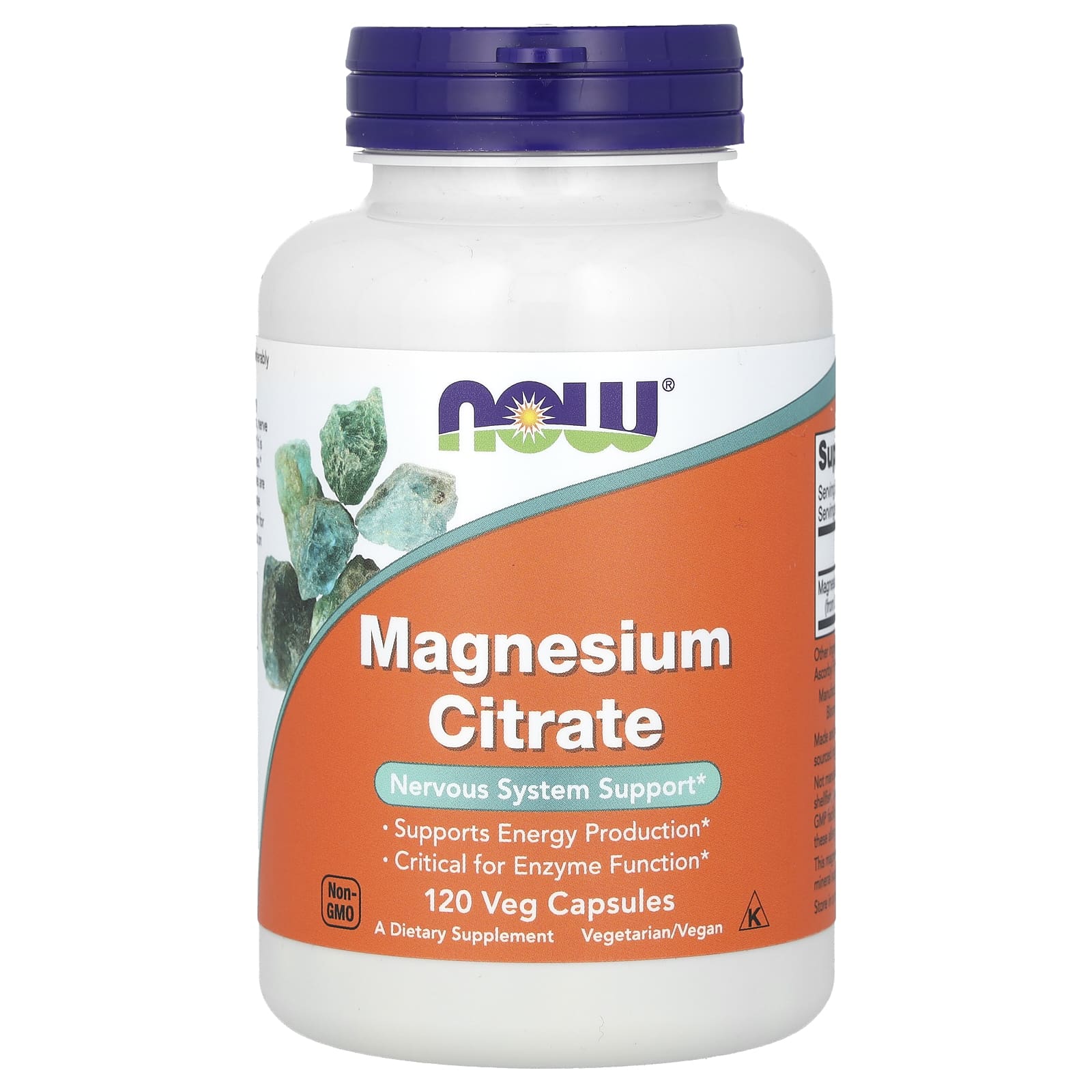 

NOW Foods, Magnesium Citrate, 120 Veggie Capsules